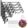 Настенная железная цветочная корзина в европейском стиле: Подвесная стойка для растений для гостиной или балкона.