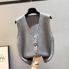 Женский вязаный жилет, жилет, верхняя одежда, свитер, пальто, кардиган, модный стиль, весенне-осенняя верхняя одежда, женский шерстяной жилет