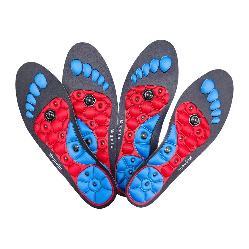 1 Pair Acupressure Foot Insoles for Men Women Orthopedic Gel Comfort Magnetic Shoe Inserts with Foot Magnets Magnetic Technology Arch Support Insole