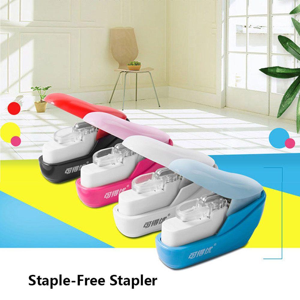 Students Supplies Mini Staple-Free Stapler Stapleless Stapler School Office Supplies Stationery