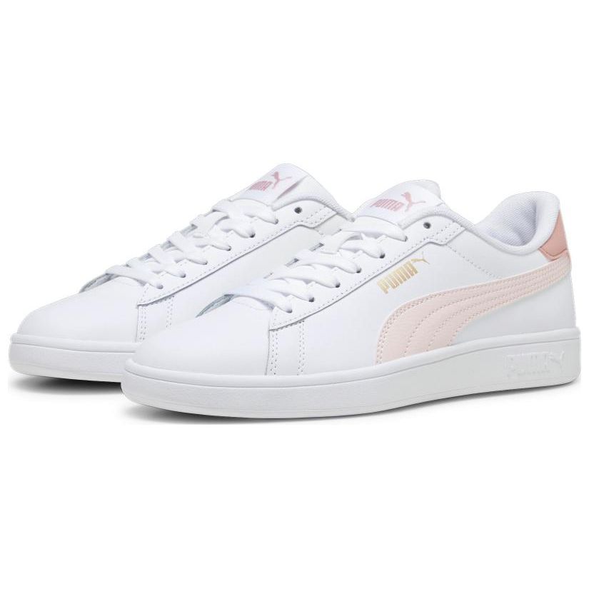 Puma Smash 3.0 White Frosty Pink Men Sneakers Gold 390987-12