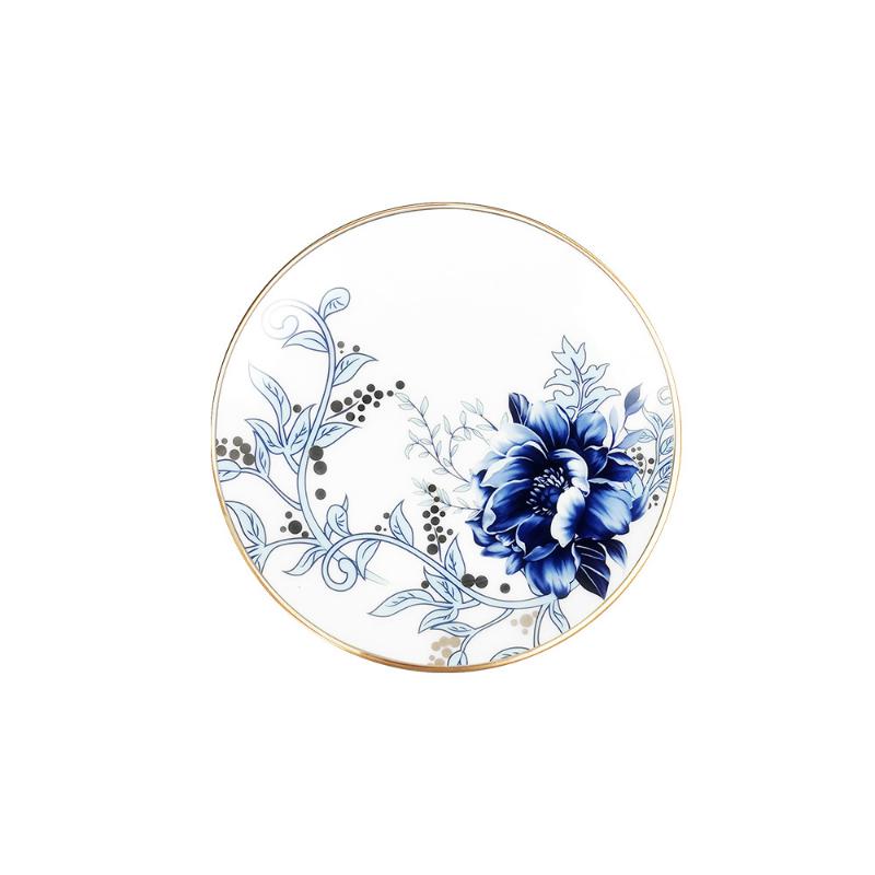 Китайские большие блюда и наборы тарелок, высококачественный костяной фарфор, кофейная чашка, керамические обеденные тарелки