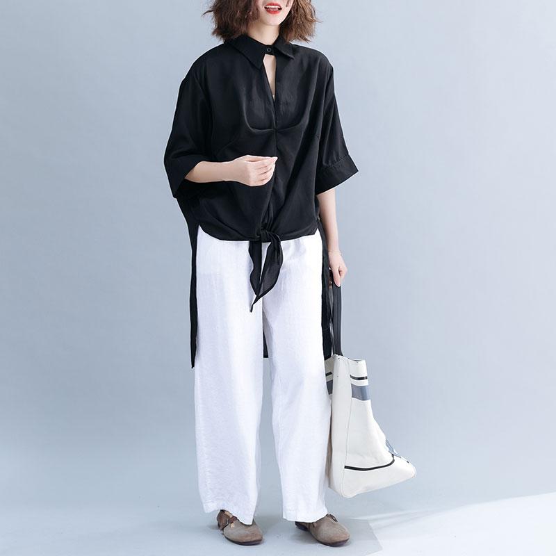 DIMANAF Женская блузка больших размеров, длинные рубашки, большие размеры, летние элегантные офисные женские топы, туника, свободная повседневная однотонная женская одежда 2024