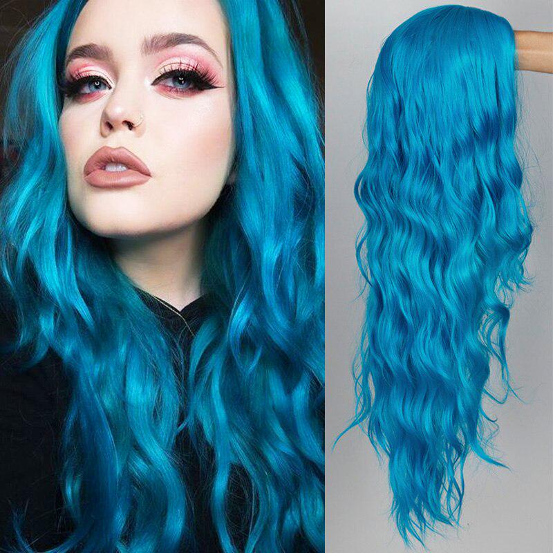 XINRAN Длинный волнистый женский парик, натуральные волосы с боковой частью, Ombre, синтетические парики, оранжевый/блондинный/розовый, парики для косплея, термостойкие для женщин