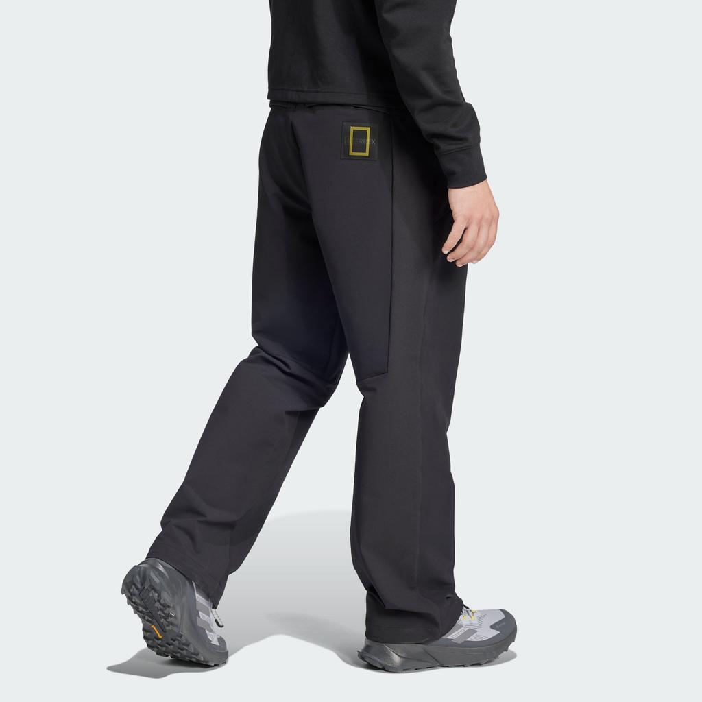Adidas X National Geographic Collaboration FW24 National Geographic Softshell Outdoor Windproof Waterproof Casual Pants Men Pants Black IX7923