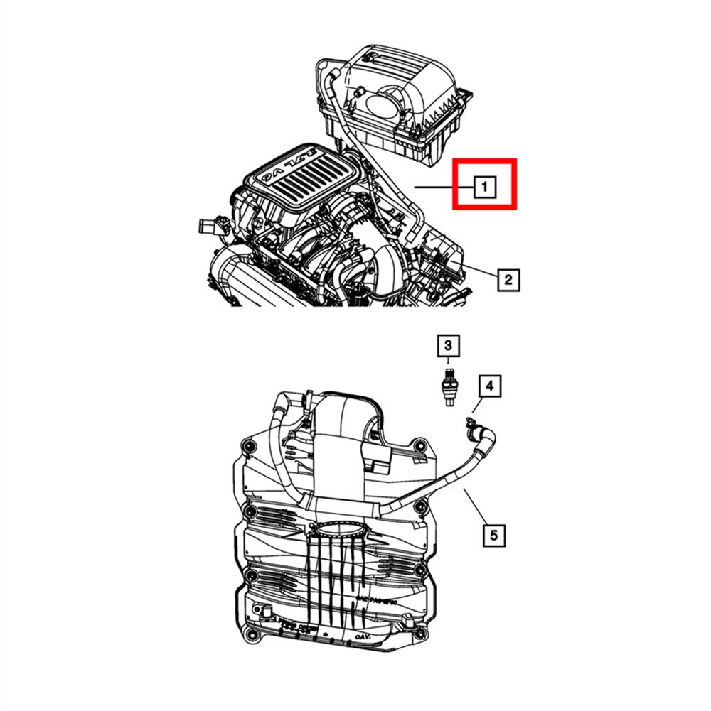 PCV Valve Hose Upper 53013886AB For Jeep Liberty 2009-12 Dodge Liberty 2009-2011