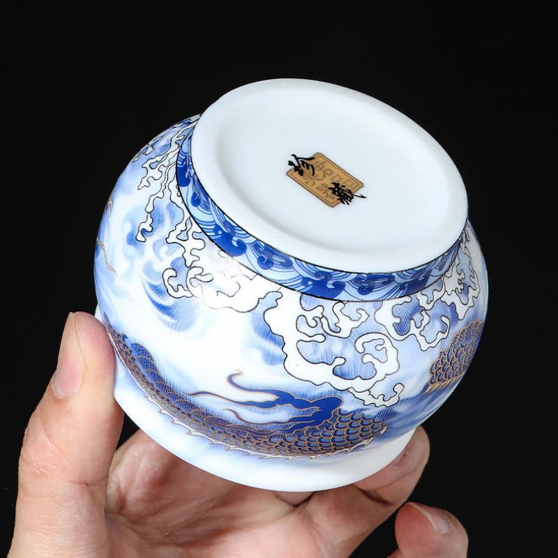 Фарфоровая чашка Dragon Shengshi из ледяного нефрита, керамическая чашка для чая, чайная чашка, офисная, персональная, деловые подарки