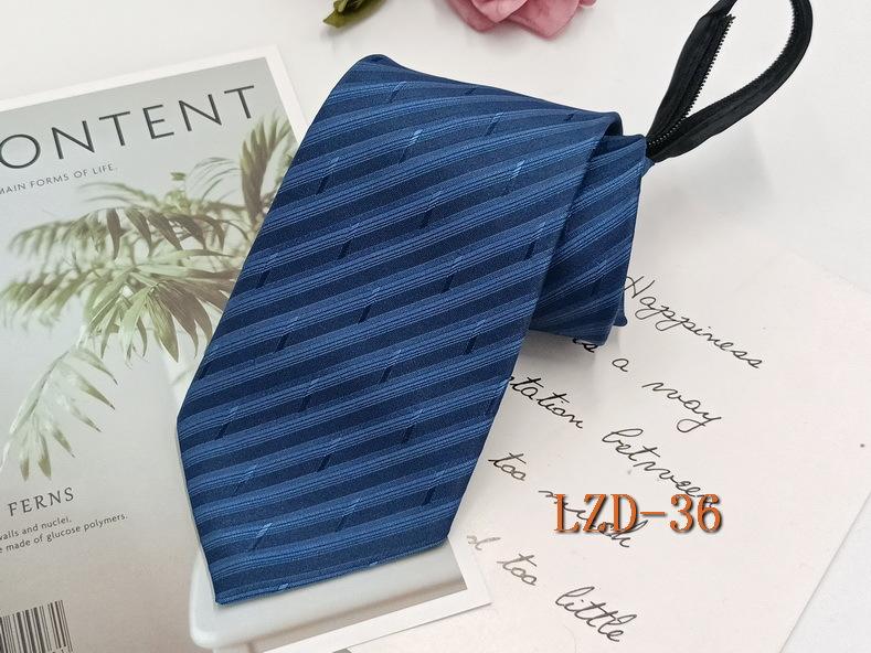 Мужской деловой галстук с ленивой молнией 8 см, легко завязывается, полосатый черный галстук без узлов