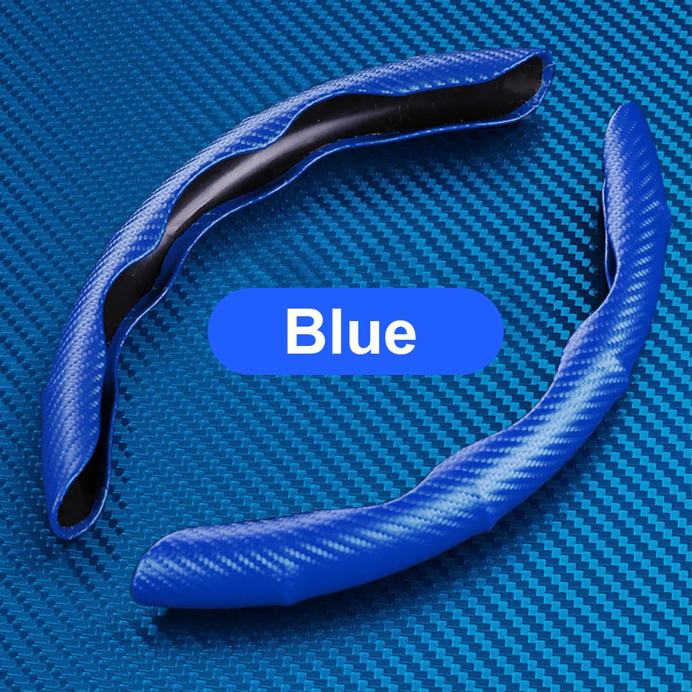 1Pair Car Steering Wheel Cover For Tesla Non-Slip Carbon Fiber 38CM Auto Steering Wheel Interior Decoration Accessories