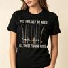 Outdoor Fishing 100 Cotton T Shirt All These Fishing Rods Humor Quote Angler Graphic Casual Crew Neck Tshirt