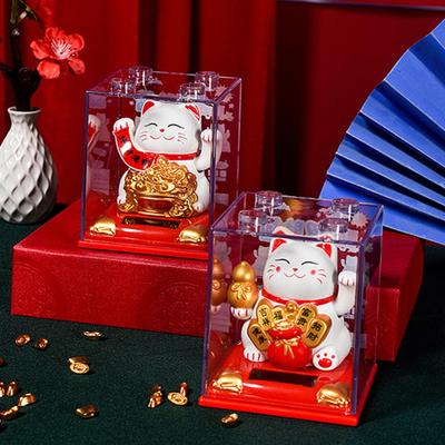 Notch Design Lucky Cat Mold Яркое выражение Уникальная статуэтка-талисман Украшение для дома и комнаты