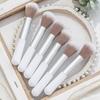 Artificial Fibers Highlight Brush White Stem Powder Brush Gift Powder Blusher Brush