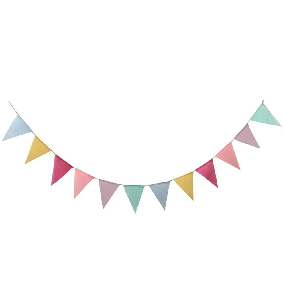 1Pcs 12 Flags Colorful Flag String Hanging Flags for Happy Birthday Party Wedding Decoration