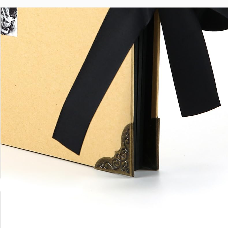 NASSIA Handmade Photo Album, Large Capacity, 40 Sheets, 80 Pages, A4 Size (Brown)