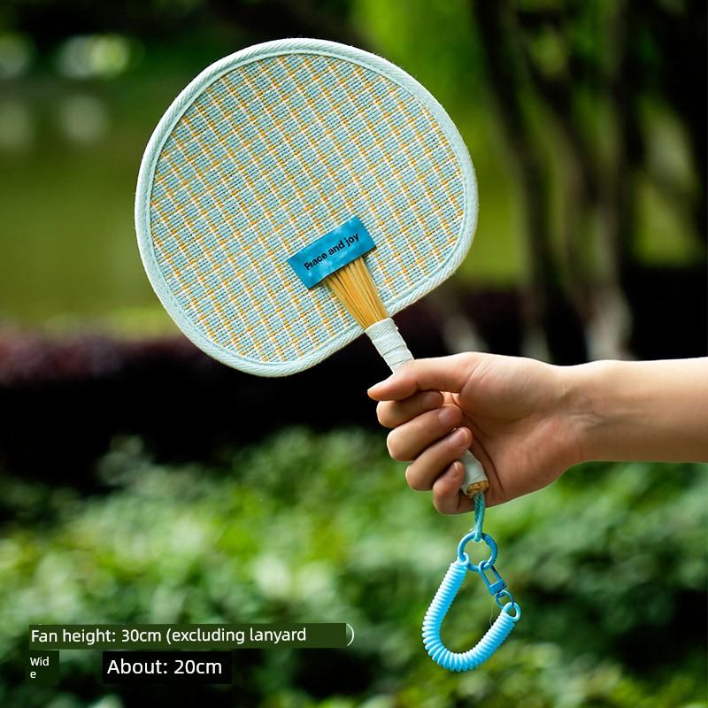 Traditional Summer Household Hand-Woven Large Palm Fan for Children, Babies, and Infants, Durable Banana Leaf Small Fan