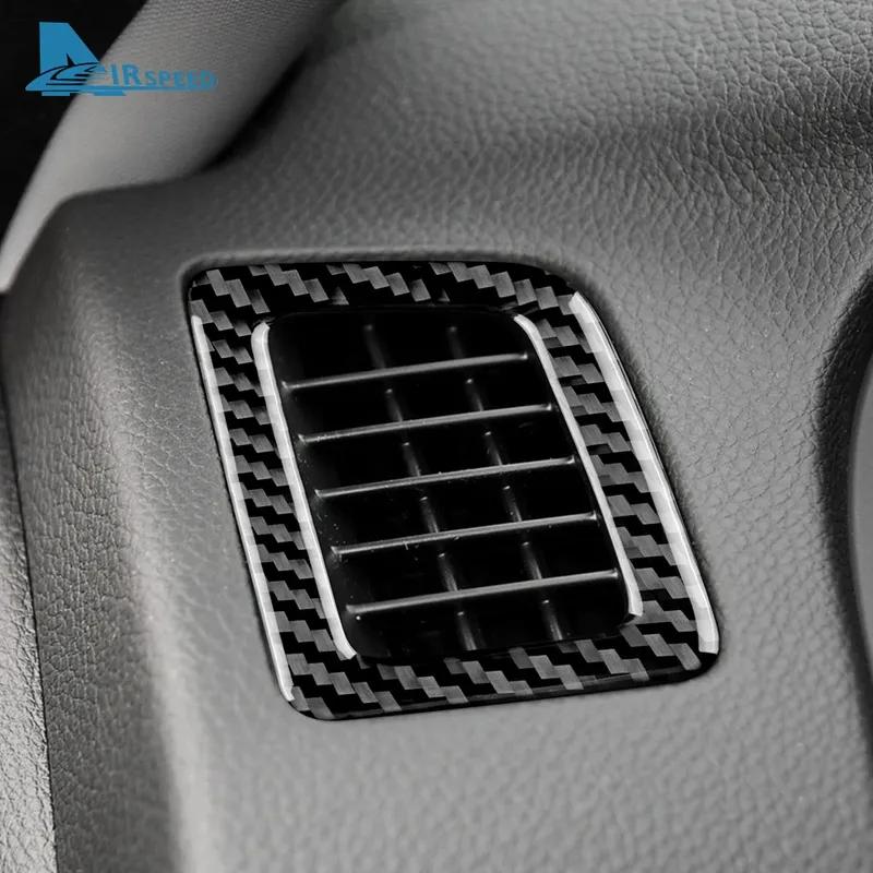 Real Soft Carbon Fiber Sticker For Honda Accord 2013 2014 2015 2016 2017 LHD Car Dashboard Side Air Outlet Frame Interior Trim