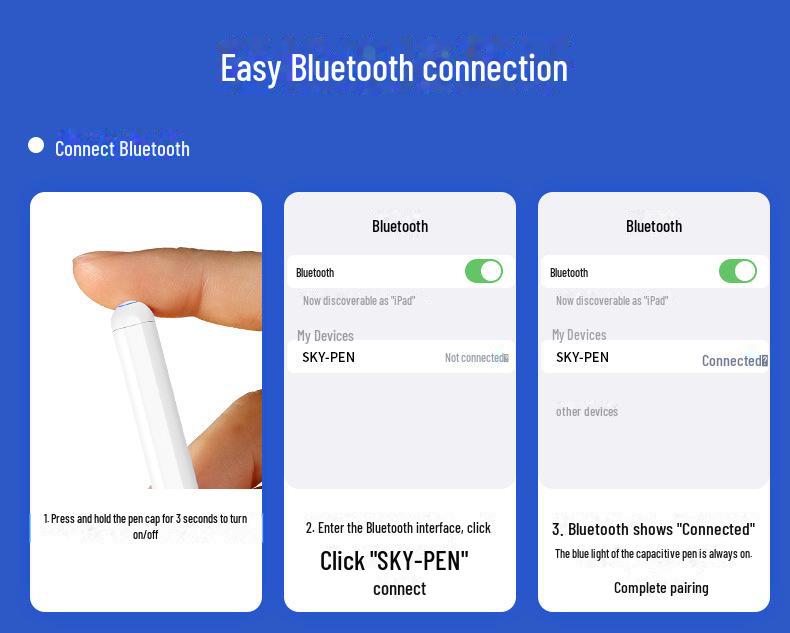 Магнитный заряжаемый емкостный стилус для сенсорных экранов iPad — предотвращает случайное прикосновение