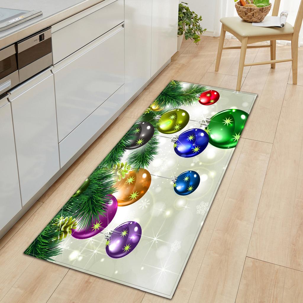 Christmas Porch Entrance Mat Kitchen Absorbent Strip Bathroom Non-Slip Mat Bedroom Living Room Carpet Floor Mat