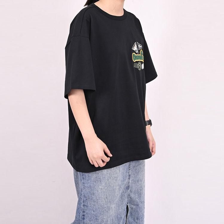 Converse Футболки City Escape Унисекс Черный Круглый вырез Умеренный Прямой крой 10026169-A03