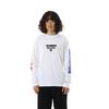 Long Long Round Graphic Logo Long Sleeve Basic White [Champion] T-shirt, Sleeve, Neck, 100% Cotton, Print, T-Shirt, C3-Z411 Men's
