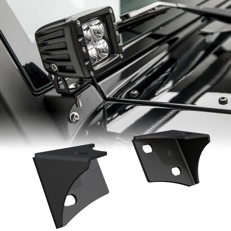Кронштейн для крепления фар на петли лобового стекла, 2 шт., внедорожный кронштейн-держатель для петель, стабильный кронштейн для фар лобового стекла для квадроцикла, мотокросса, питбайка