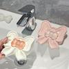 Creative Bow Soap Box Drain Cute Storage Rack Bathroom Sink No Water Collection Ceramic Dish Holder Holder