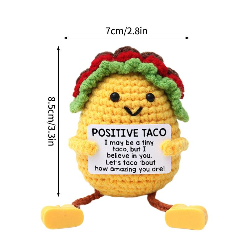 Positive Potato Desk Accessories Crochet Ornament Kawaii Woven Figurine Desktop Offices Accessories Gift for Children Room Decor