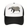 Европейский барсук Meles Meles Принт животного мира Тракерная кепка Полиэстер Сетка Snapback Кепка для улицы Регулируемая Повседневная кепка