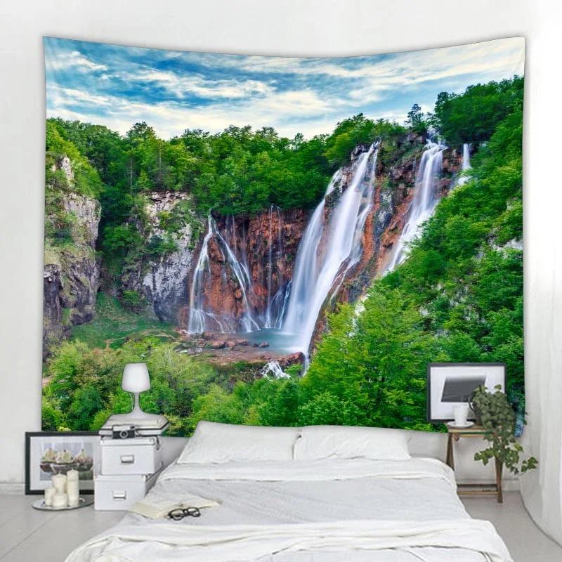 Красивые природные пейзажи, декоративный гобелен, украшение для дома, стены, офиса, гостиной, гобелен