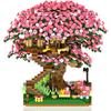 Non-Toxic Mini Sakura Tree Building Blocks Set Diy Cherry Blossom Bricks With Light Treehouse Model Ornament Romantic Gift For Childrenfriend