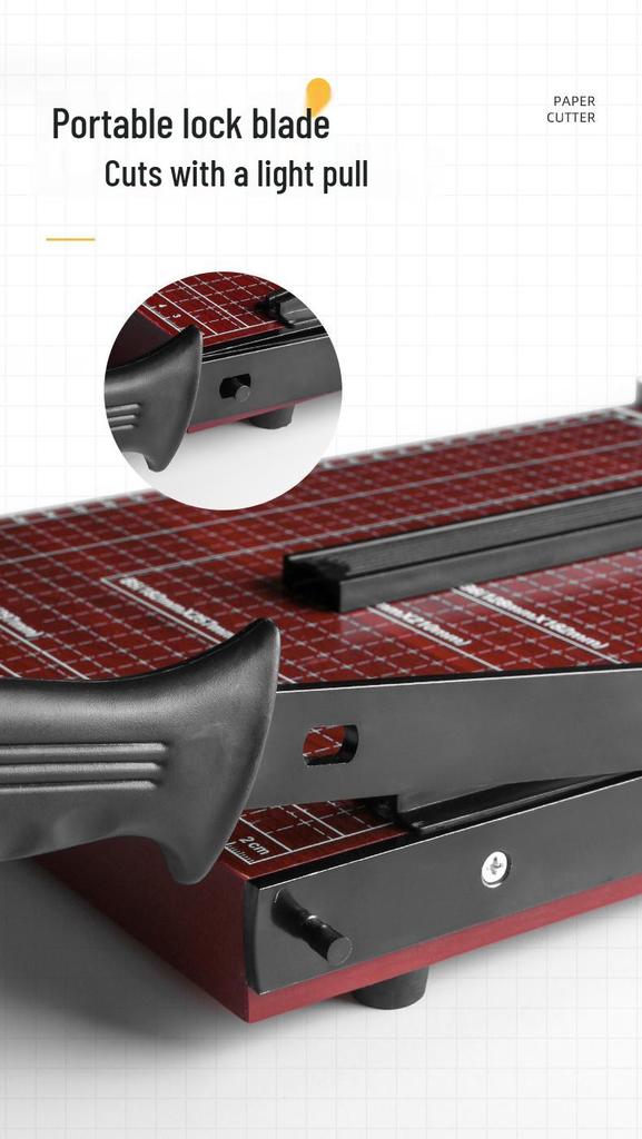 A4 Manual Paper Cutter - Steel & Wooden Photo Cutting Knife