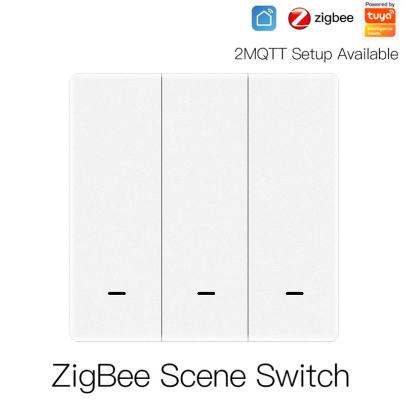 ZigBee 3.0 Tuya беспроводной переключатель сцен Кнопочный контроллер Питание от батареи Умный дом Интеллектуальное соединение Требуется концентратор ZigBee