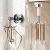 Wall Mounted Six-claw Rotating Hook Powerful Suction Cup Hook Kitchen Utensil Holder  For Home