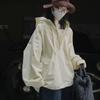 Spring Korean Version Casual Outdoor Women Shirts Hooded Japanese Pullover Windproof Zippers Loose Blouses