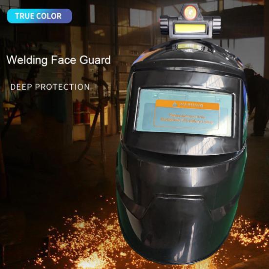 Самозатемняющийся сварочный шлем с налобным фонарем Легкая маска с защитой от дуги Многофункциональный сварочный щиток для различных применений
