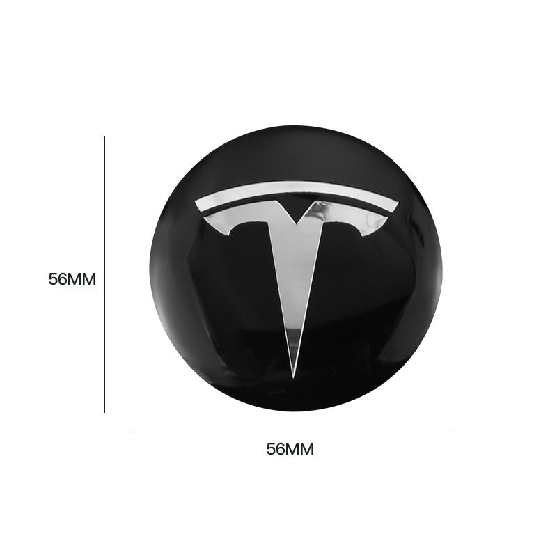 4pcs Car Wheel Center Hub Cap Rim Cover Sticker For Tesla Model 3 Y S Bonina X Coil Roadster 2024 Auto Emblem Badge Accessories