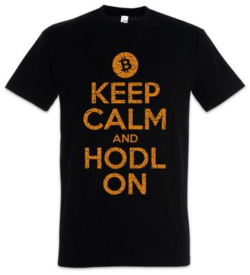 Сохраняй спокойствие и держи HODL Футболка Мужская Женская Топы Криптовалюты Криптовалюта Цифровой Банкинг