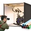 FOSITAN 94x94x94см Сверхбольшой Фотобокс 7 цветов Фоновый лист Фотографический комплект Фотостудия 252 светодиодных лампочки 13000ЛЮКС Высокий