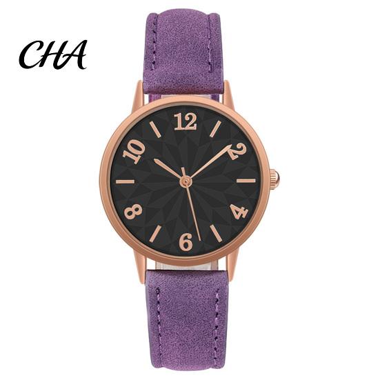 Round Dial Casual Watch Women Faux Leather Strap Watch, Quartz Lightweight Watches Ladies Formal Wristwatch, Gifts for Her Fashion Accessory