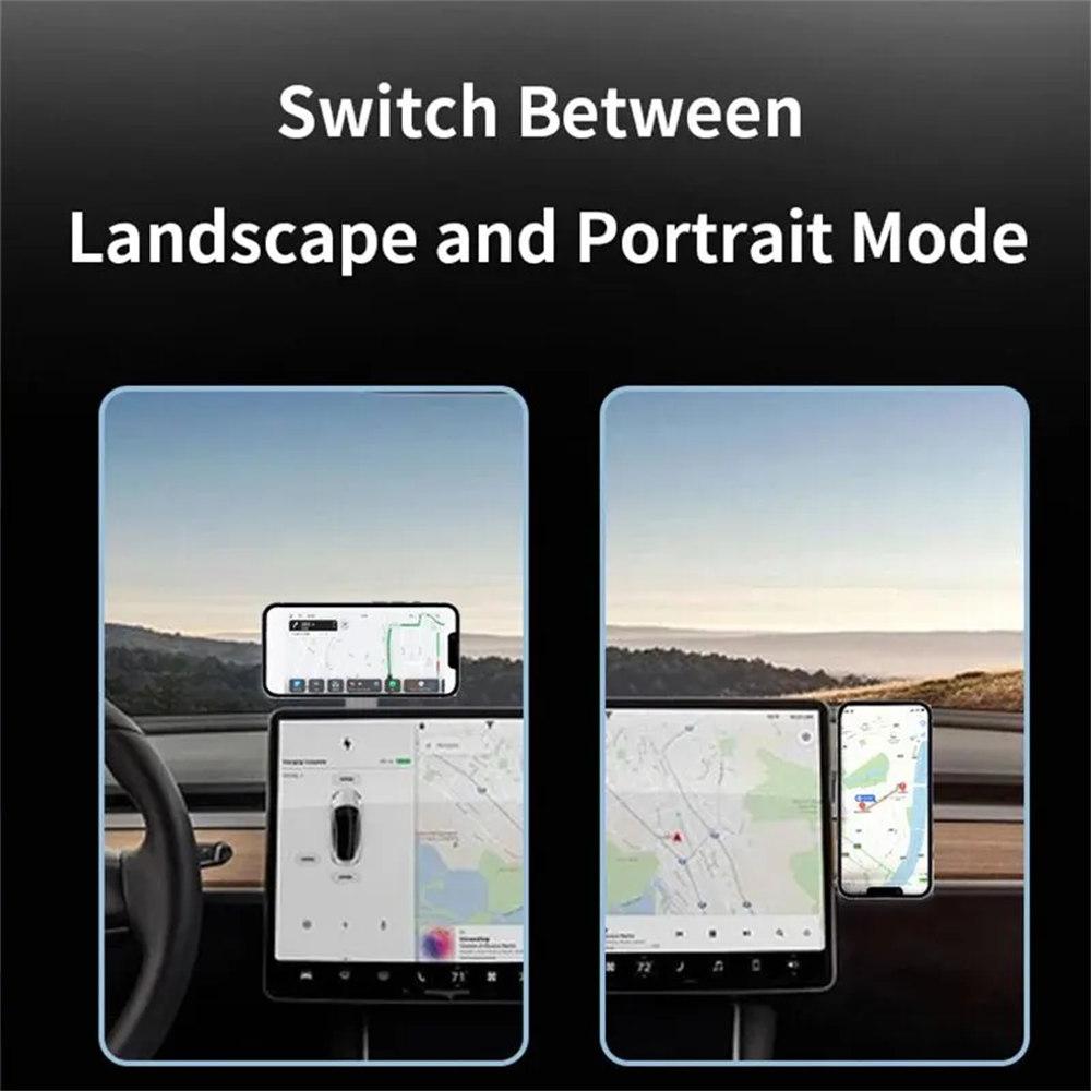 Автомобильная подставка для телефона, ноутбука, подставка с таким же экраном, магнитная, ультратонкая, складная, боковая, поворотная камера, плоское крепление из алюминиевого сплава