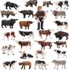 Educational Toy Animal Model Simulation Farm Animal Figures Kid's Gift Plastic Material Cow Category 14x8cm Size
