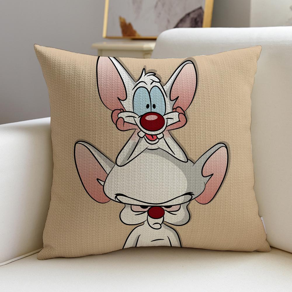 Clever PPinky and the BrainS Cushion Cover Breathable and skinfriendly linen pillowcase square removable and washable cushion