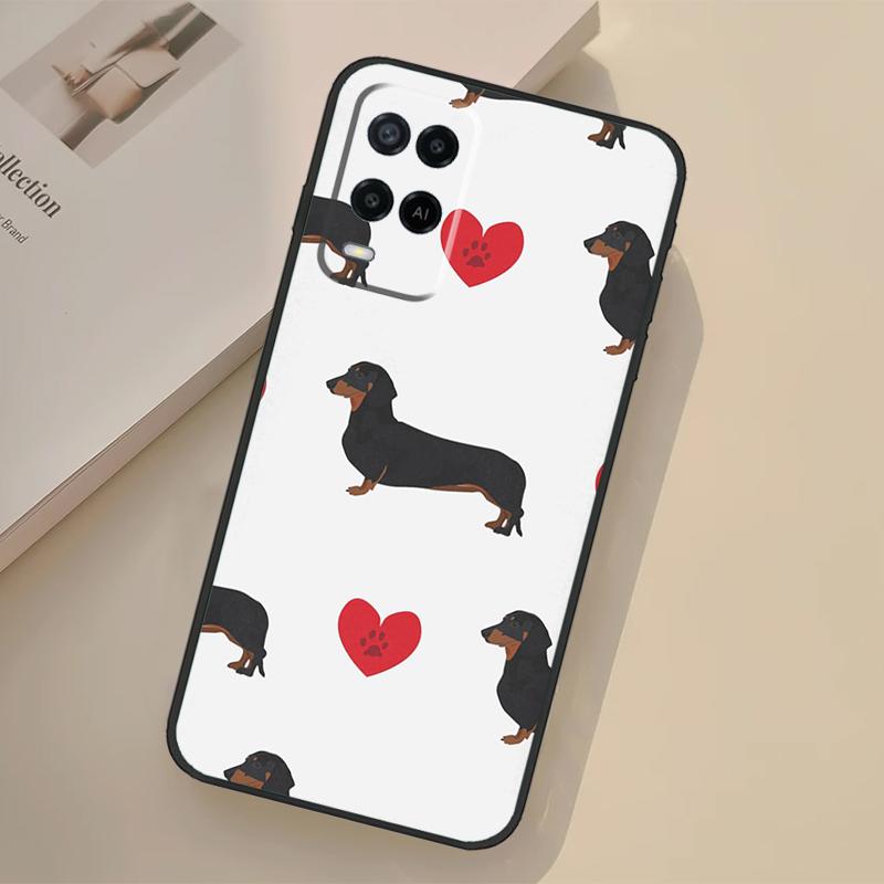 Чехол для собаки Такса Для Oppo A98 A78 A18 A38 A58 A60 A80 A40 A96 A76 A16 A94 A74 A54 A15 A17 A57 A77 A5 Pro