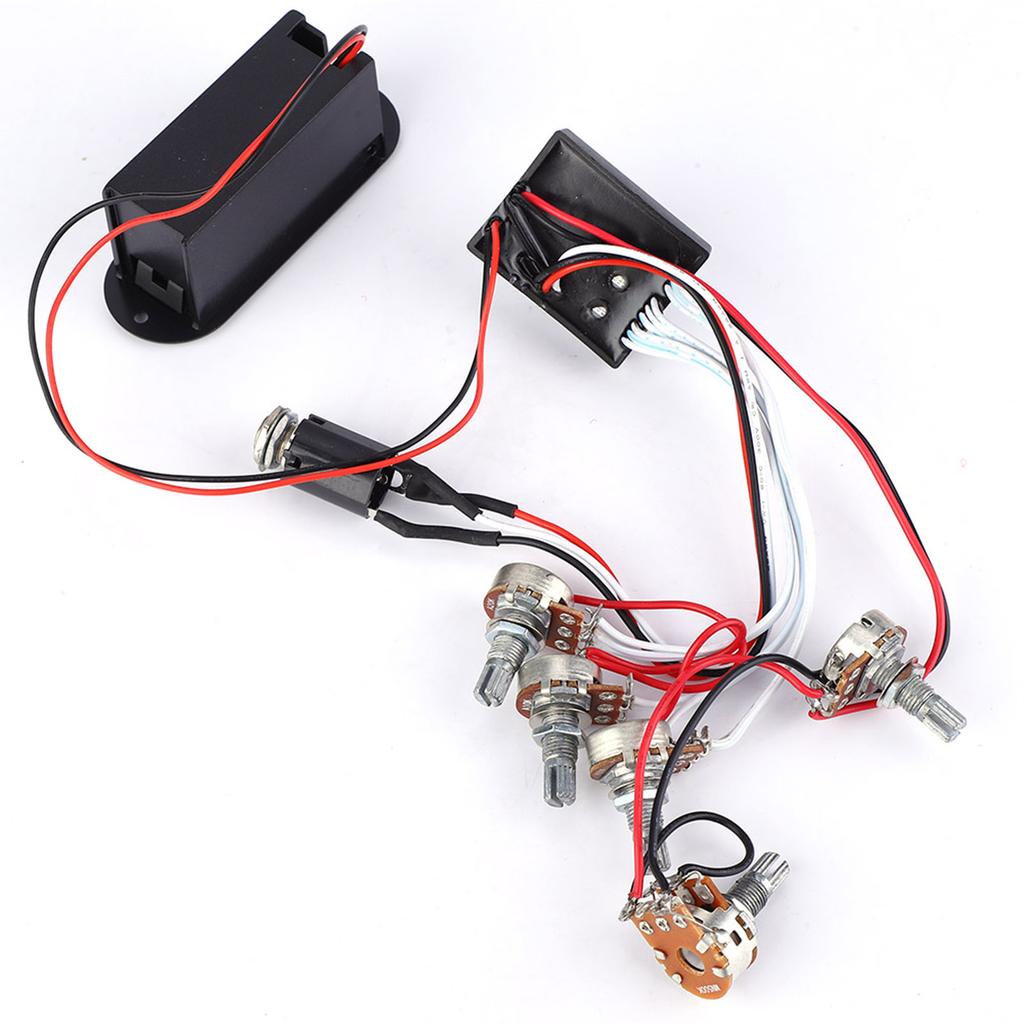 3 Band Active Guitar EQ Equalizer Preamp Pickup Circuit Harness for Bass
