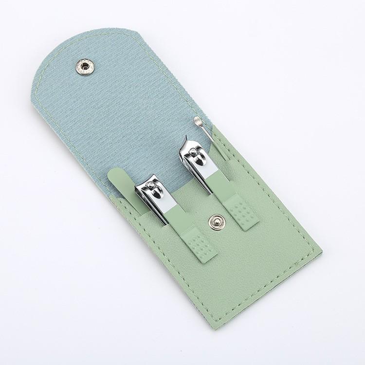 Немецкое качество 6-предметный темно-зеленый портативный набор для ухода за ногтями с кусачками, ножницами и инструментами для педикюра