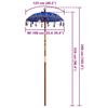 Balinese Sun Umbrella Blue 125 x 125 x 260 cm