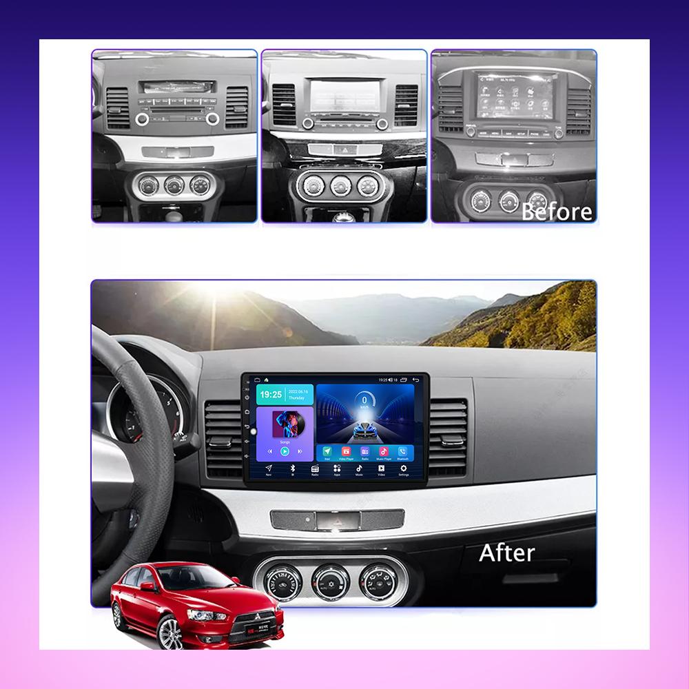 2 DIN Android Carplay Car Radio For Mitsubishi Lancer 2008-2015 Multimedia Player Head Unit Stereo GPS Navigation BT WIFI 2+32GB