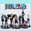 One Piece Модель ручной работы Золотой город Версия из фильма Черная одежда Команда Соломенной шляпы 9 Полный набор Луффи Зоро Аниме Фигурки ПВХ Материал