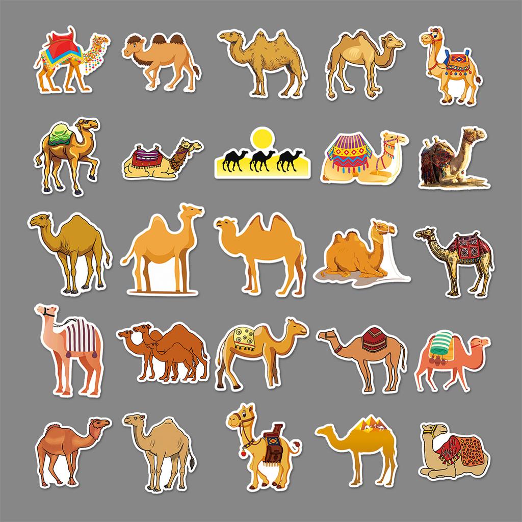 50 Camel Doodle Personality Cartoon Animal Children DIY Mobile Phone Case Water Cup Suitcase Sticker Waterproof