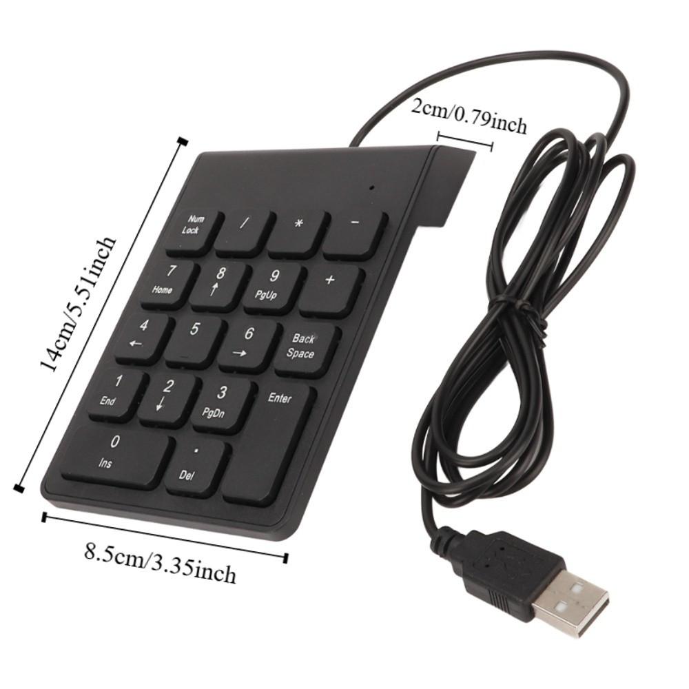 1PCS/2PCS 18 Keys USB Numeric Keypad Easy Installation Mechanical Number Pad  Office